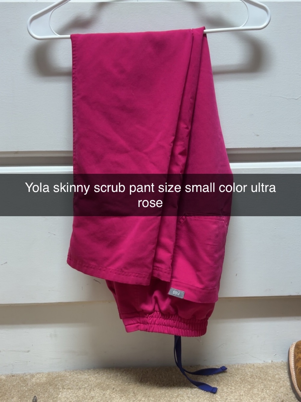 Figs Kade cargo scrub pants in shocking pink